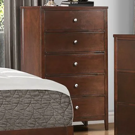 Contemporary 5-Drawer Chest of Drawers with Dovetail Joinery